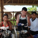 Balinese cookery class at the Kamandalu Resort & Spa, Ubud, Bali.