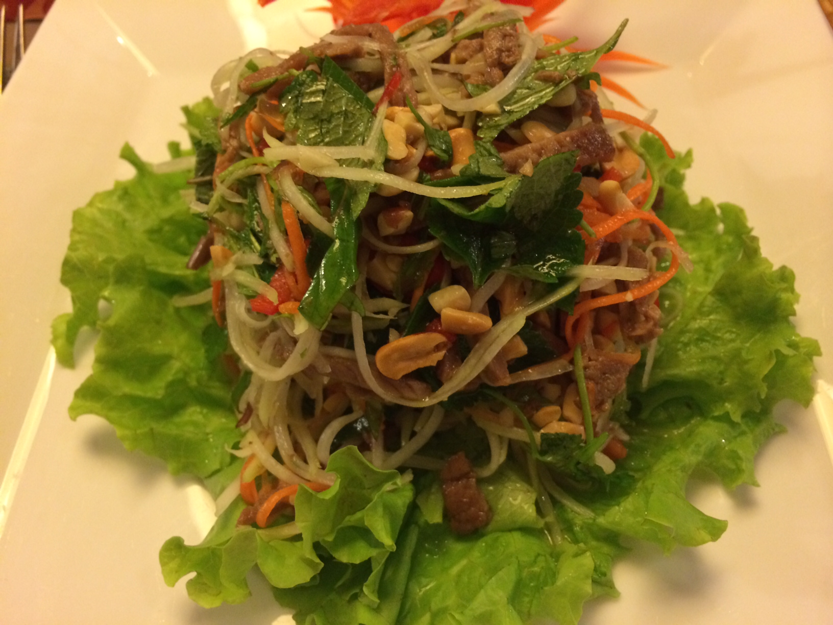 Papaya Beef Salad at the Essential Restaurant, Hanoi