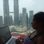 The Traders Hotel view of the Petronas Twin Towers in Kuala Lumpur. malaysia highlights september 2014 by facemadeup.com