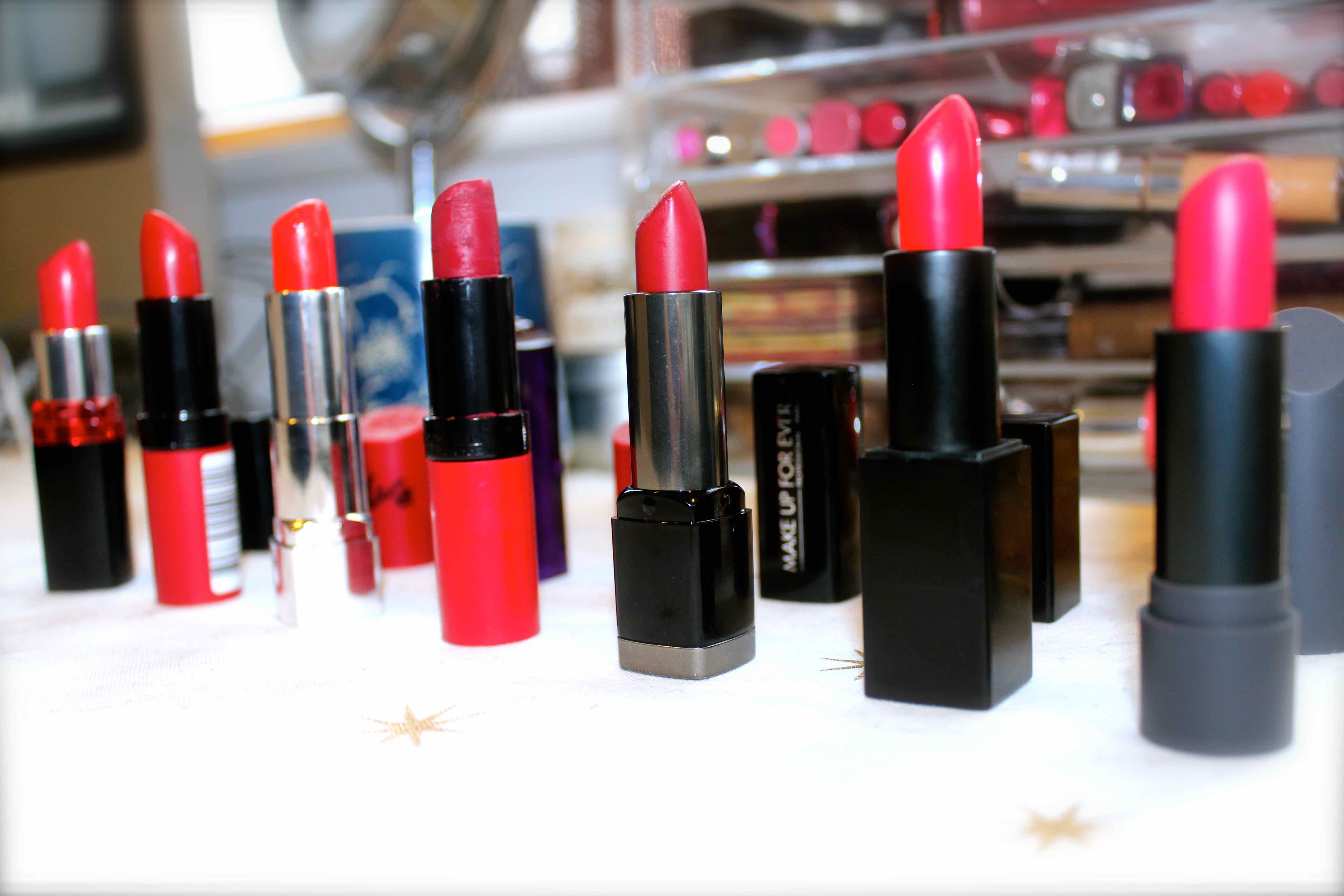 The red lipstick lineup by facemadeup/face made up