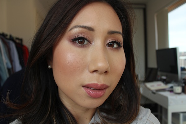 Milani Baked Blush Powder in 03 Rose Amore on the cheeks- Review by Face Made Up