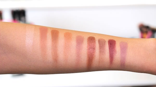 Morphe Eyeshadow swatches including Jaclyn Hill favourites by face Made Up