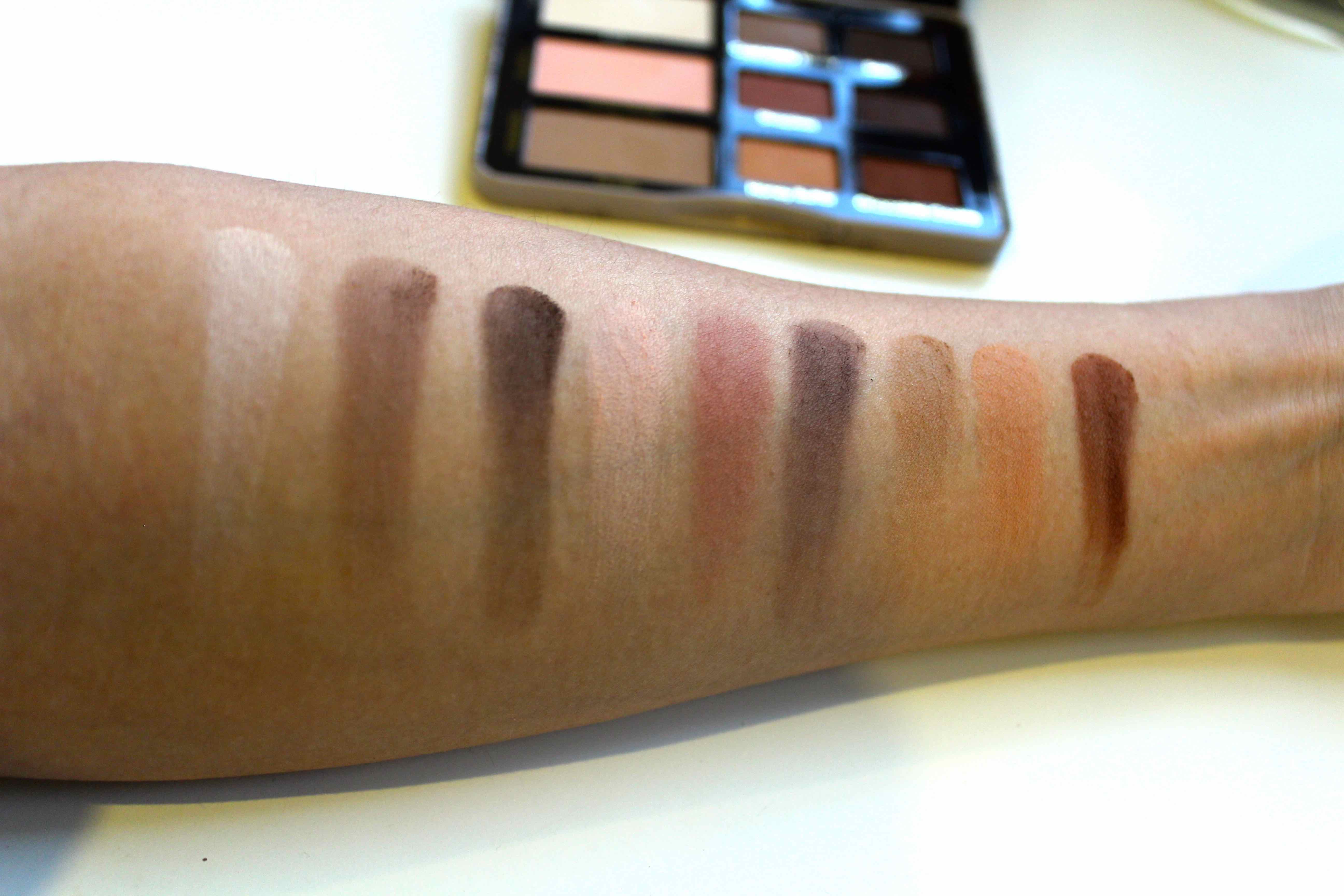 Too Faced Natural Matte Eyeshadow Swatches on arm by Face Made Up