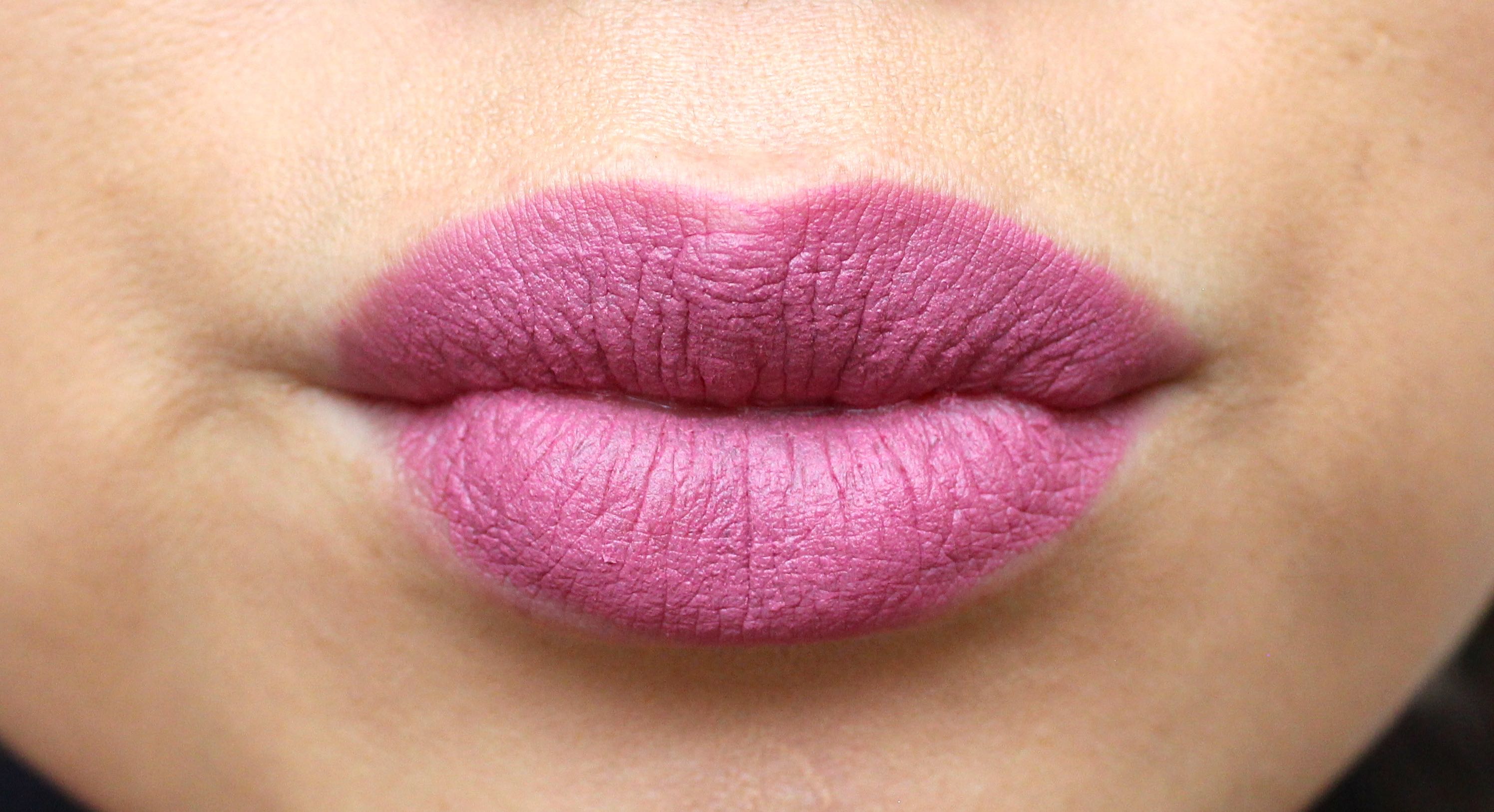 Maybelline Colour Sensational Creamy Matte Lipstick in Lust for Blush review by facemadeup.com