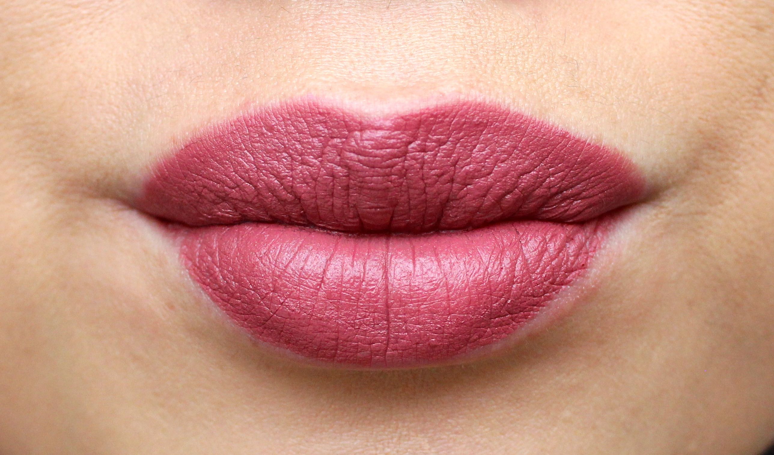 Maybelline Colour Sensational Creamy Matte Lipstick in Touch of Spice review by facemadeup.com